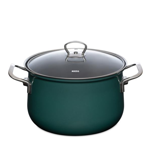 Riess Fleischtopf mit Glasdeckel, Nouvelle Teal